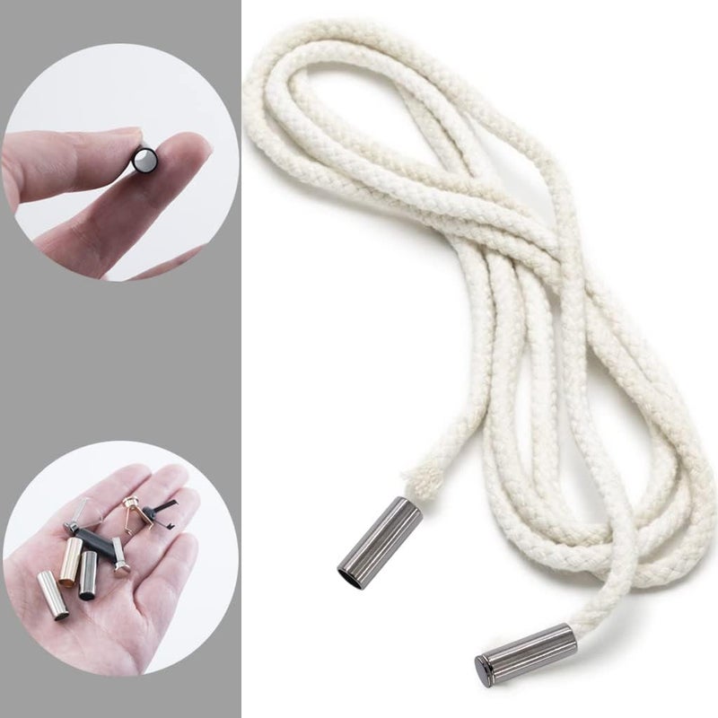 MiDube Cord Ends Bells Tips Fold-Over End Caps Ribbon Ending Clasp Pendant for DIY Tassel, Lanyard, Cloth, Hat, String, Rope Metal Gold, Silver, Black, Steel Grey 19.6 x 5.7mm / 0.77 x 0.22 inches - Image 4